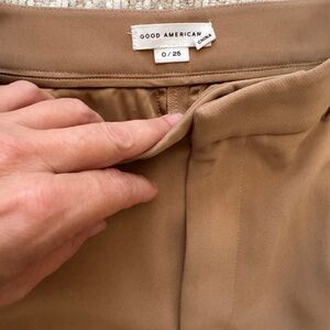 Good American Tan Trouser Pants
